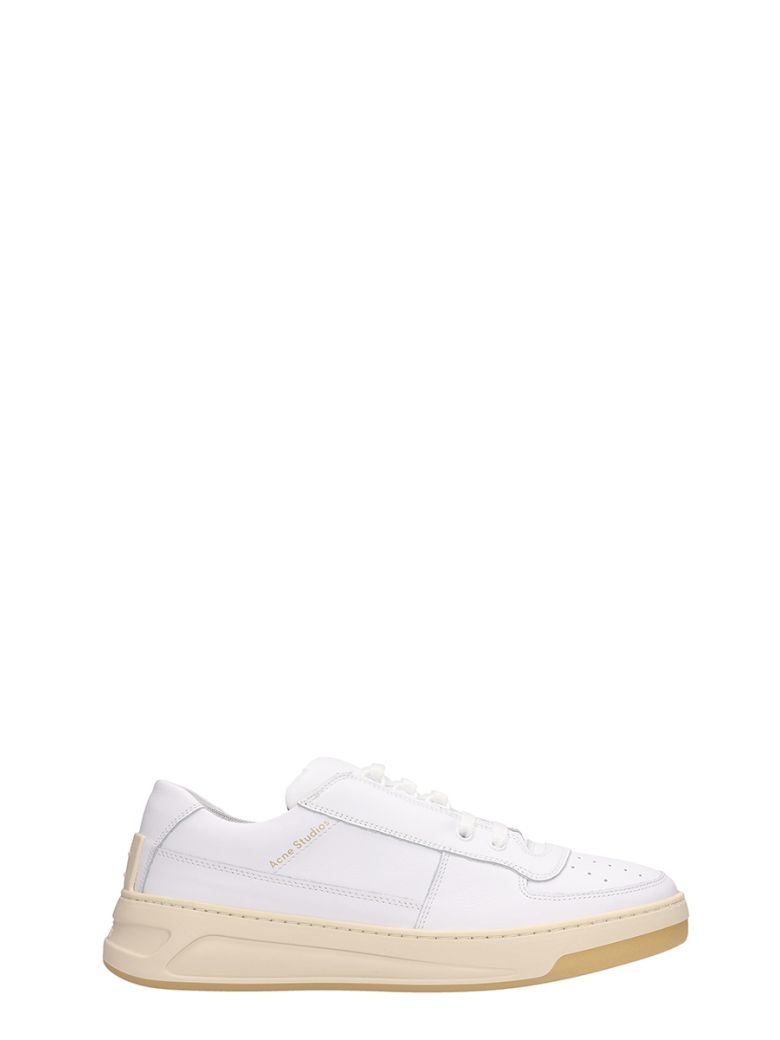ACNE STUDIOS PEREY SNEAKERS IN WHITE LEATHER,11010175