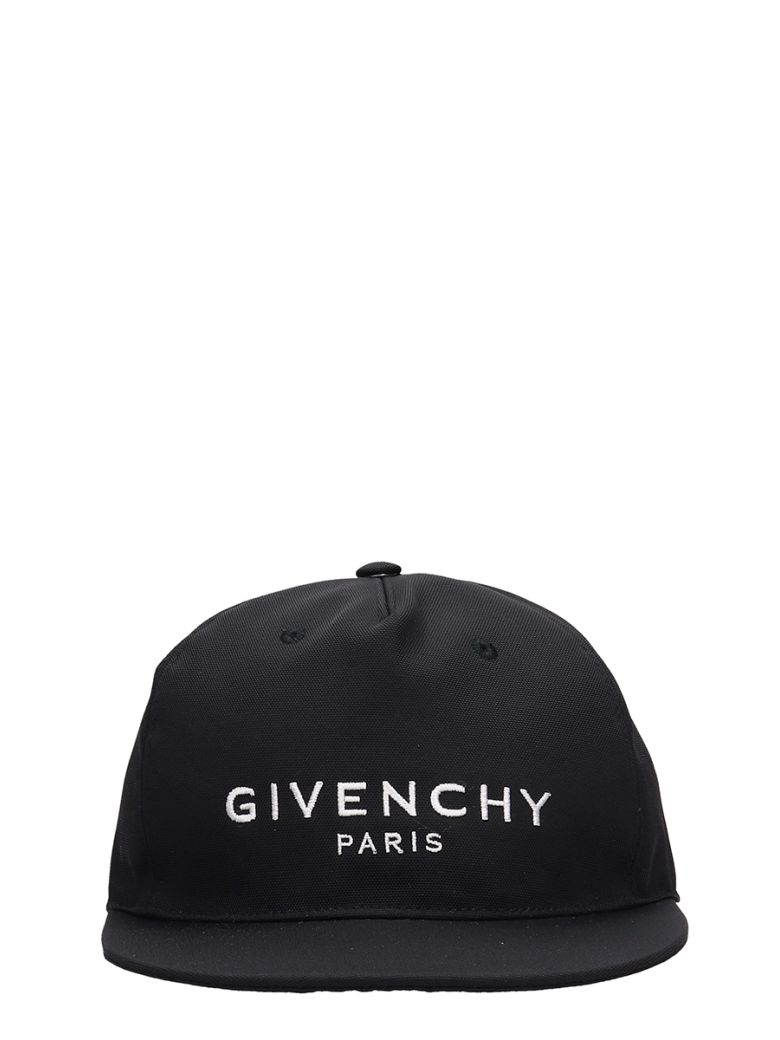 GIVENCHY CAP FLAT PEAK HATS IN BLACK CANVAS,10963657
