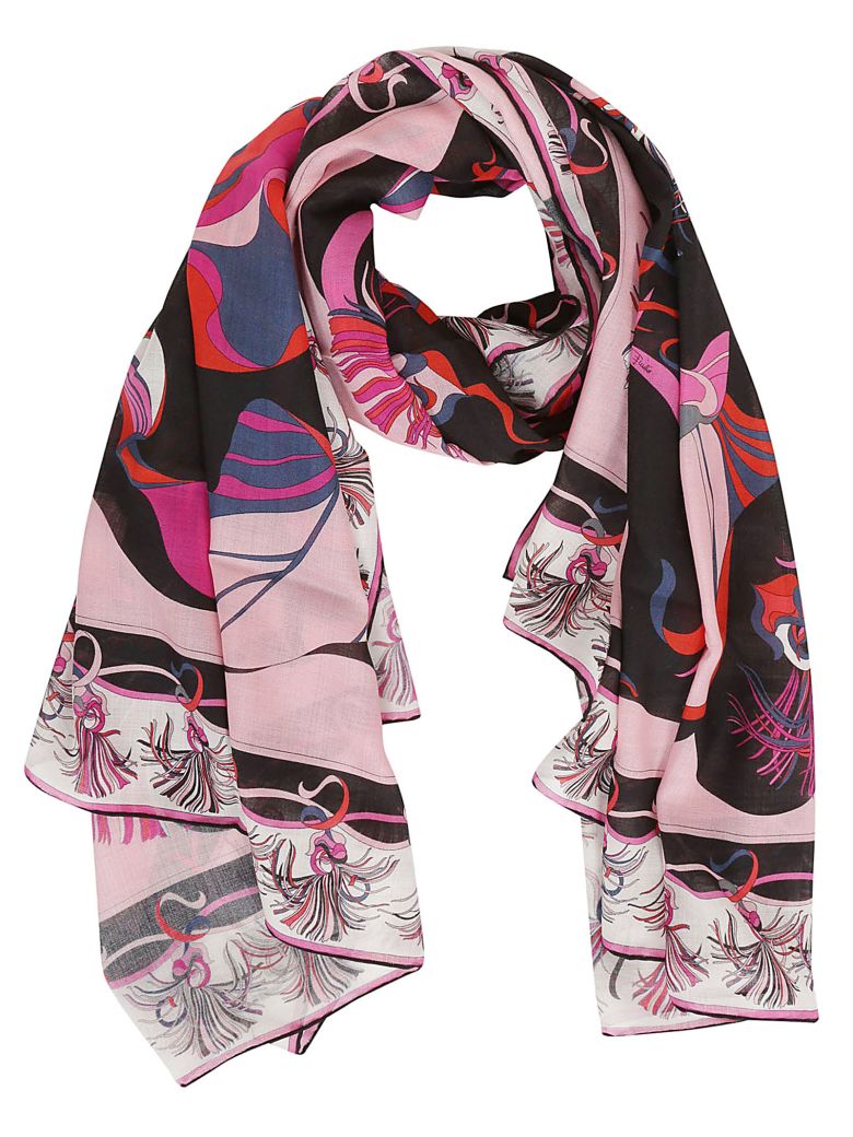 graphic print scarf
