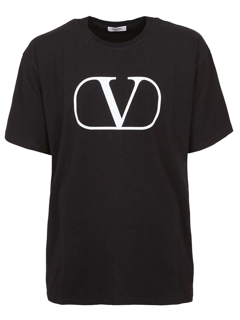 Valentino Valentino Logo Print T-shirt - Ni Nero Bianco - 10849697 ...