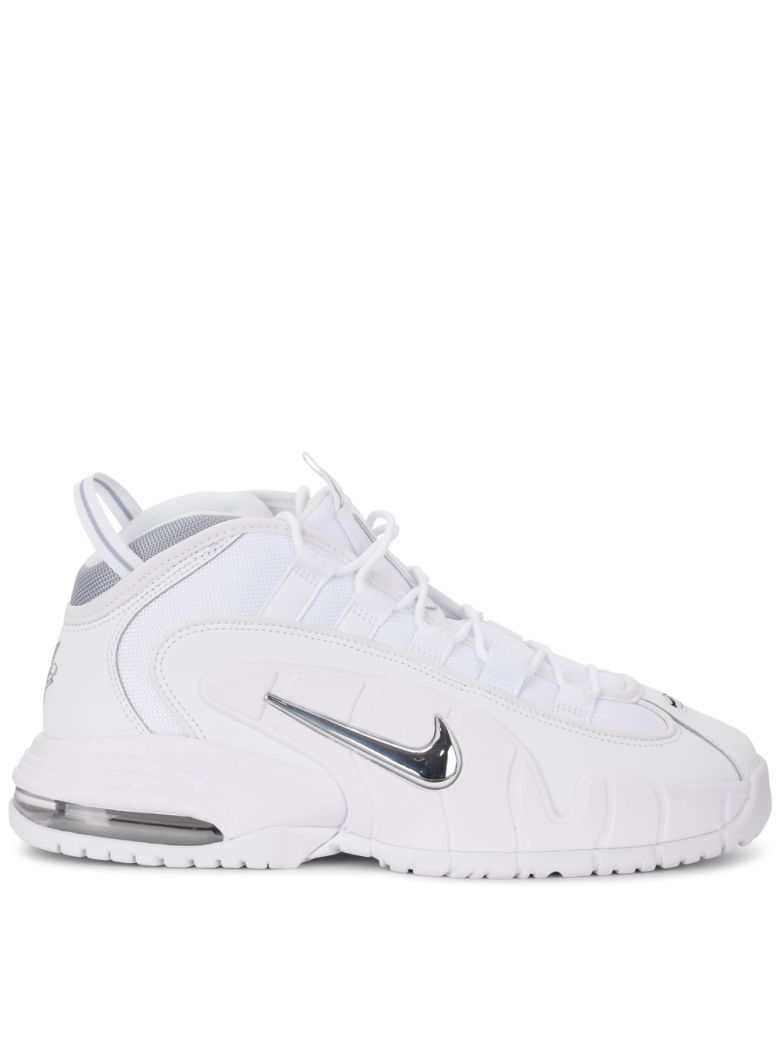 Nike Nike Air Max Penny White And Silver Leather And Mesh Sneaker ...