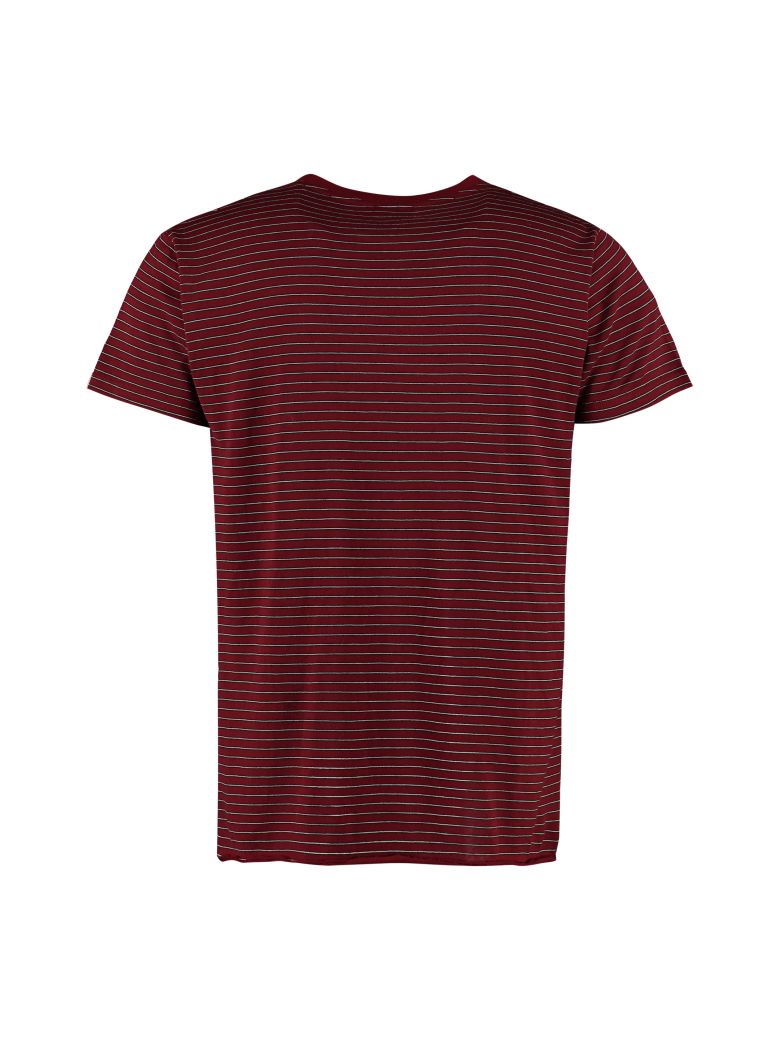 SAINT LAURENT STRIPED COTTON T-SHIRT,11041525