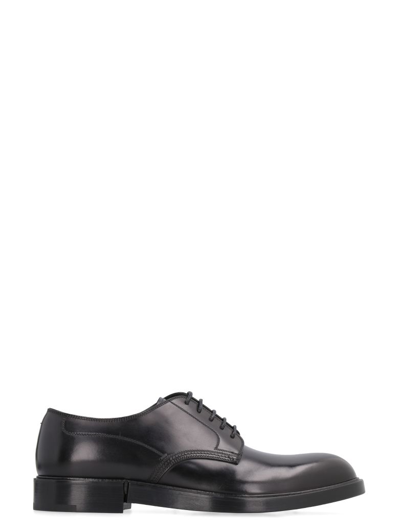 DOLCE & GABBANA LEATHER LACE-UP DERBY SHOES,11034389