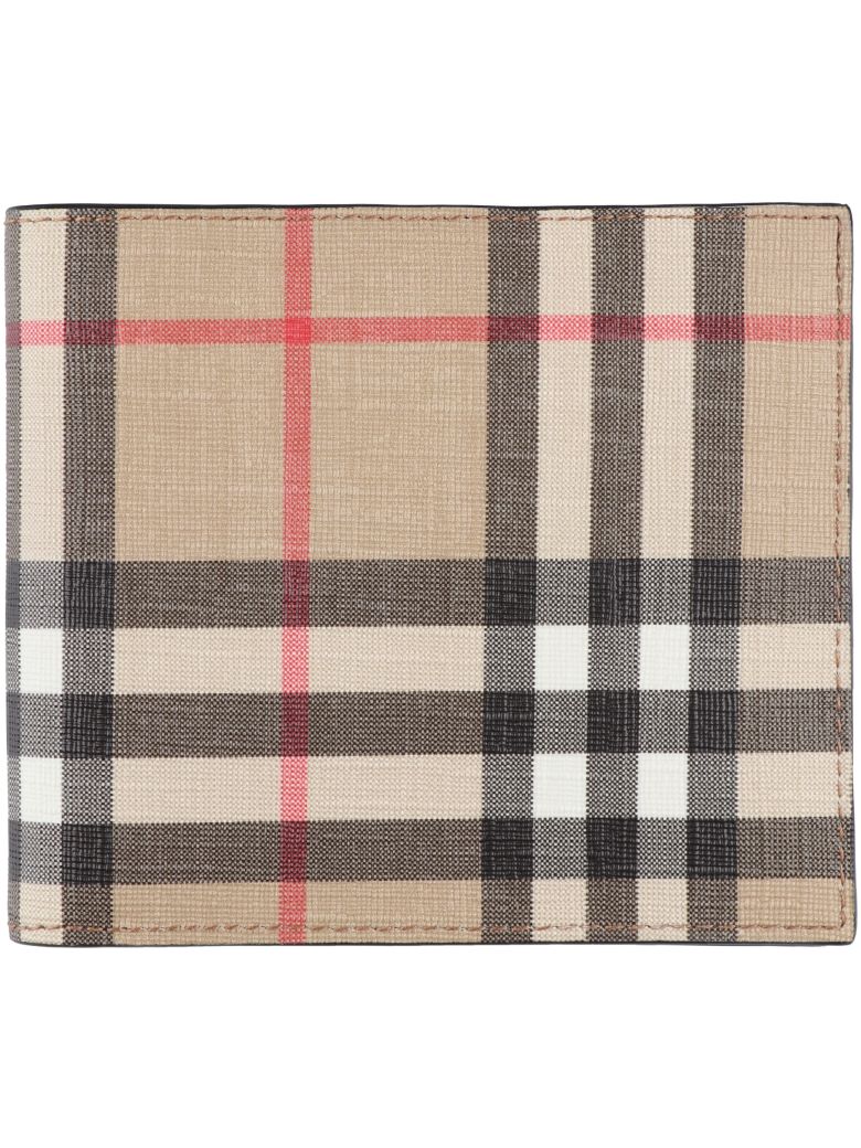 BURBERRY LEATHER FLAP-OVER WALLET,11026662