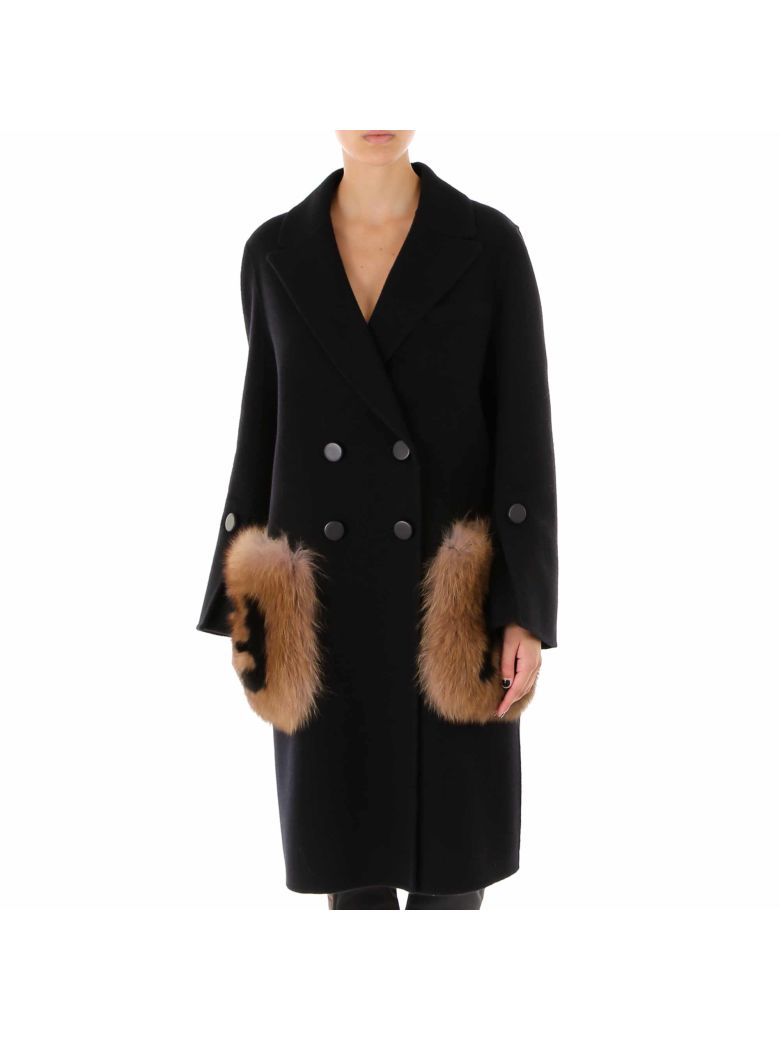 fendi fur pocket coat