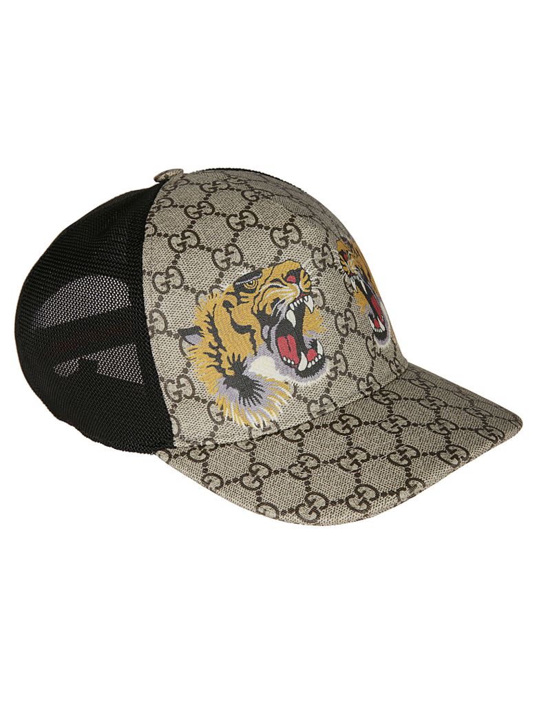 Gucci Gucci Tigers Print Gg Supreme Baseball Cap multicolored