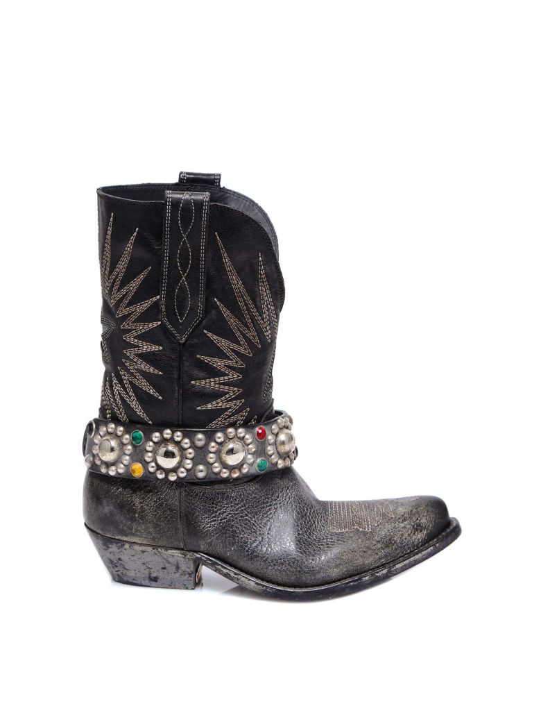 GOLDEN GOOSE WISH STAR LOW BOOTS,11091150