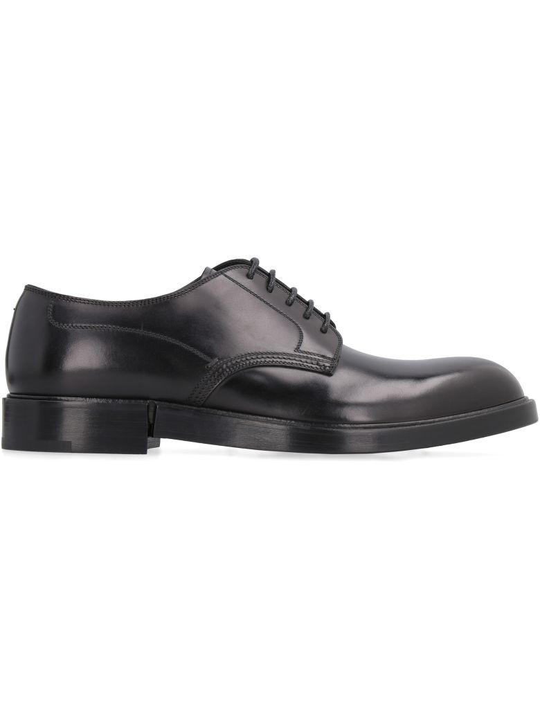 DOLCE & GABBANA LEATHER LACE-UP DERBY SHOES,11034389