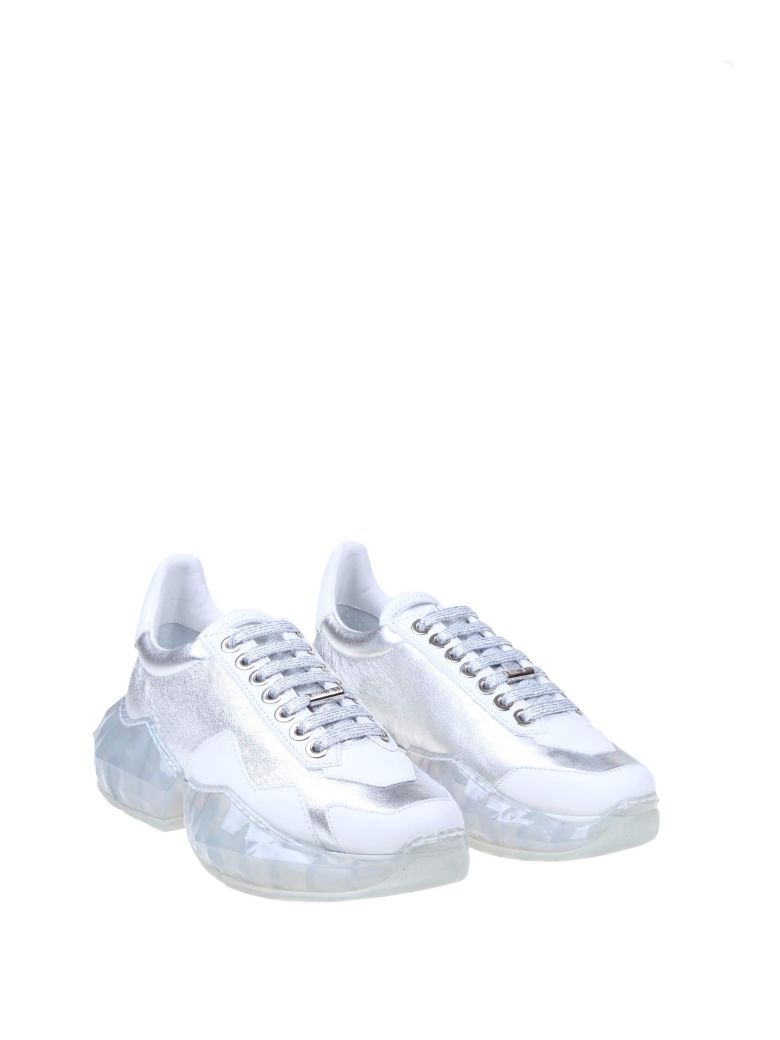 silver color sneakers