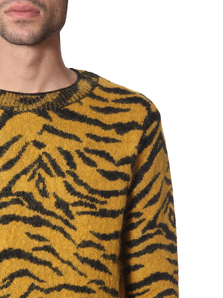 SAINT LAURENT ZEBRA PRINT SWEATER,10994101