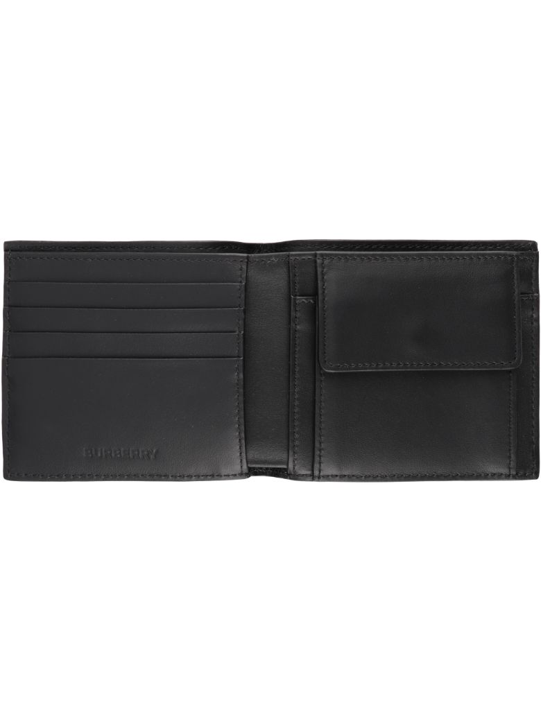 BURBERRY LEATHER FLAP-OVER WALLET,11026664