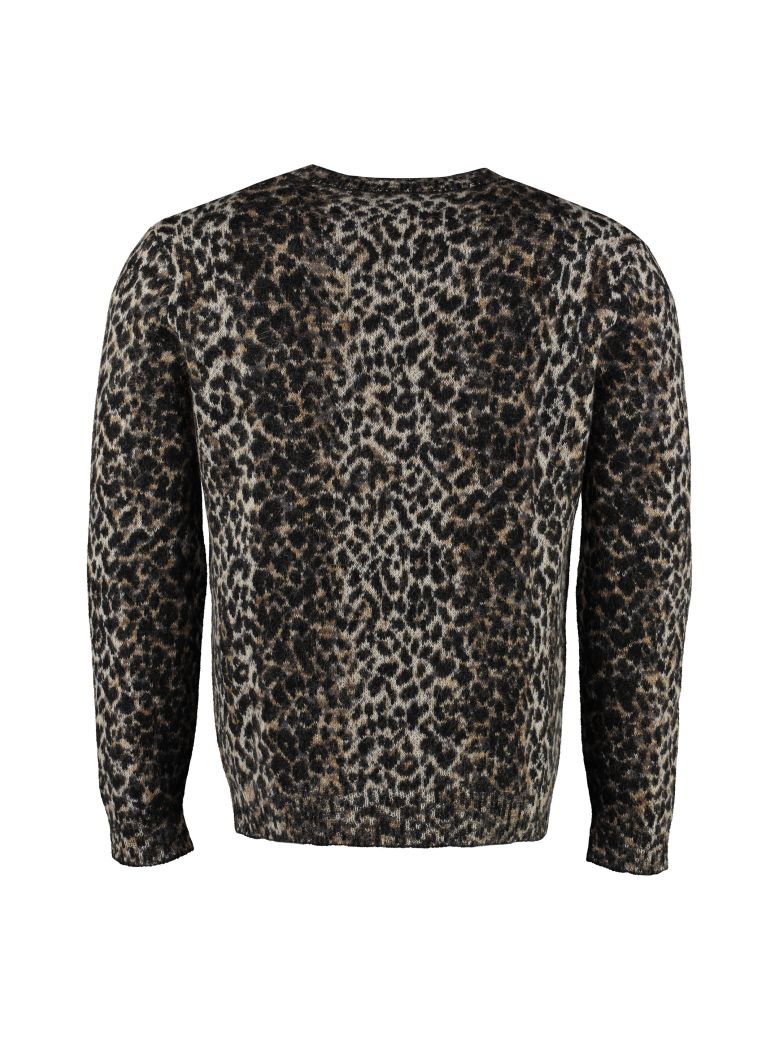 SAINT LAURENT JACQUARD WOOL PULLOVER,11028217