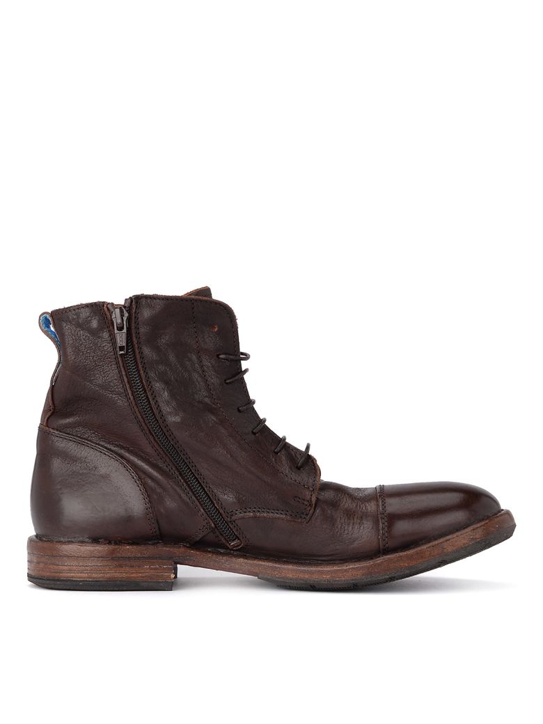 Moma Moma Cusna Old Dark Brown Leather Ankle Boots - MARRONE - 10693770 ...