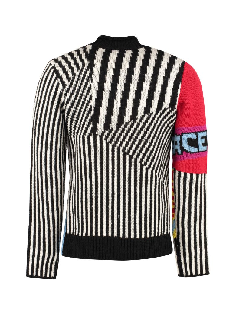 VERSACE INTARSIA WOOL SWEATER,11126611
