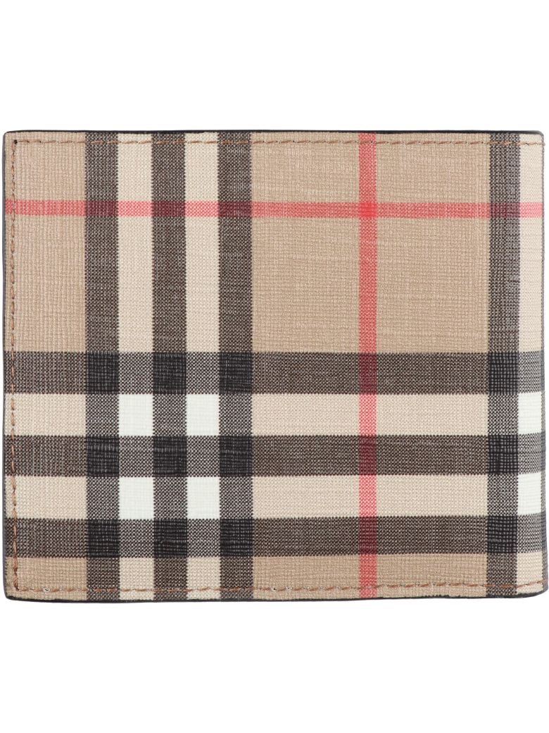 BURBERRY LEATHER FLAP-OVER WALLET,11026664