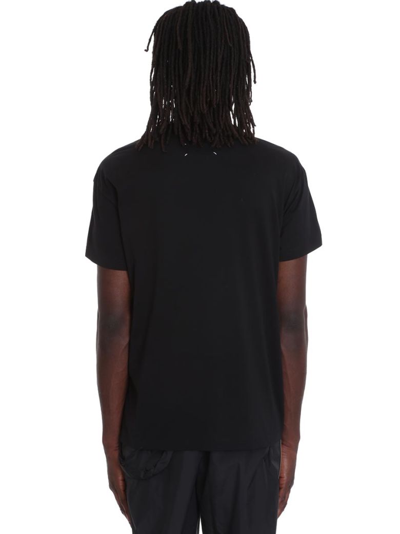 MAISON MARGIELA T-SHIRT IN BLACK COTTON,11011622