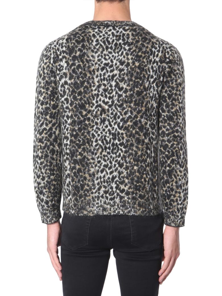 SAINT LAURENT JACQUARD SWEATER,10983392