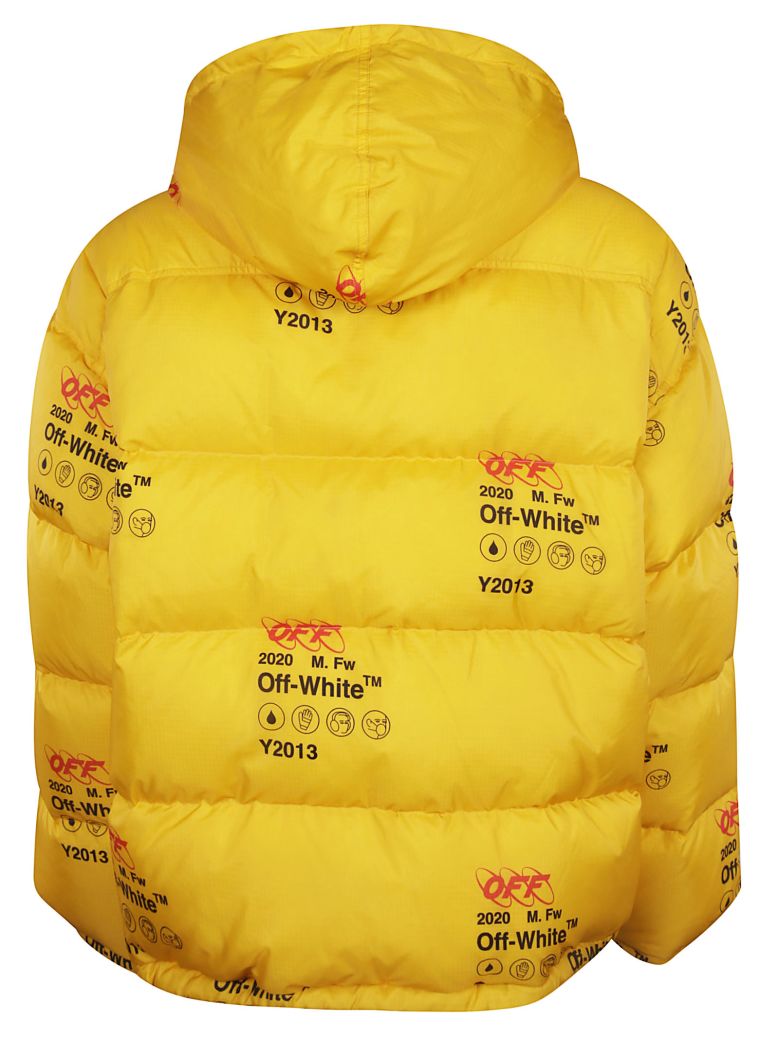 OFF-WHITE Y2013 LOGO ALL-OVER PRINT PADDED JACKET,11051519