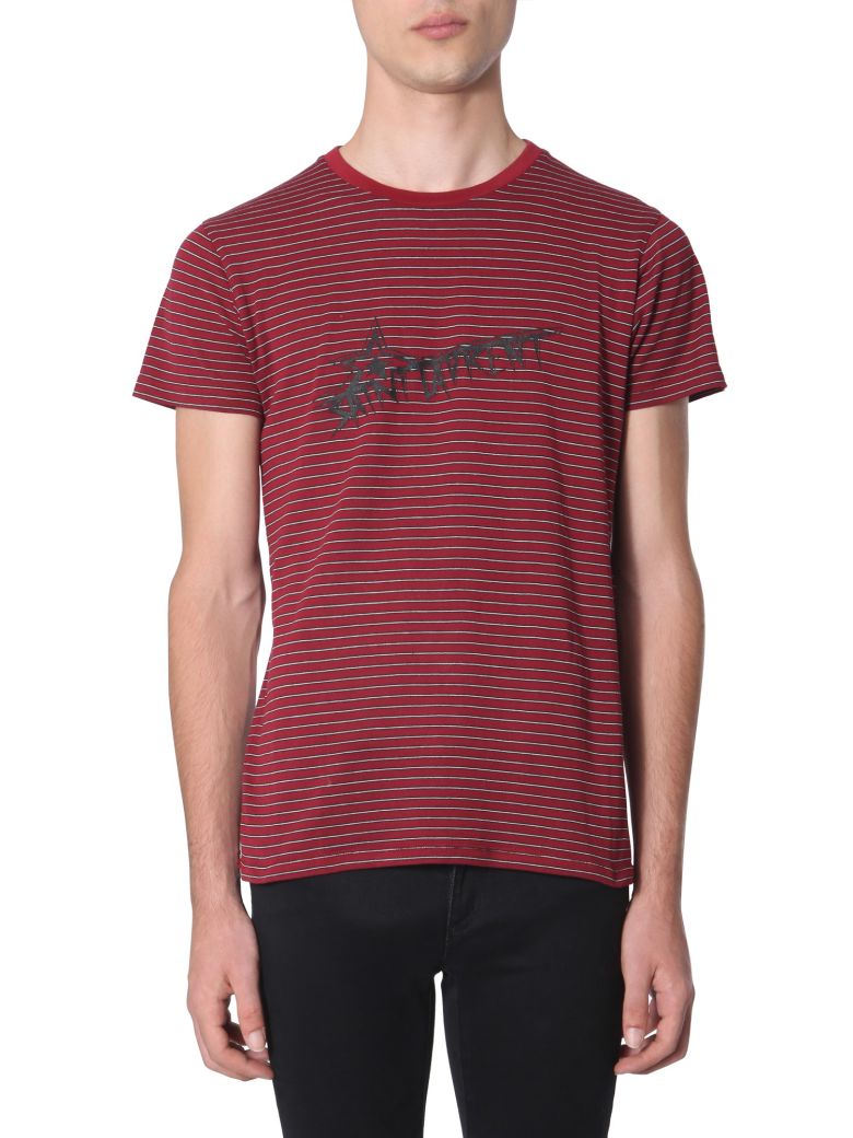SAINT LAURENT ROUND NECK T-SHIRT,10984618