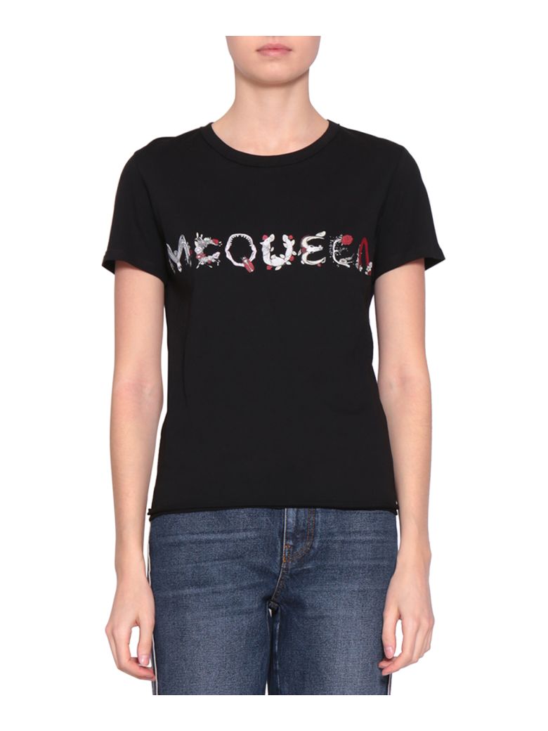 Alexander McQueen Alexander McQueen Skull Cotton T-shirt - NERO ...