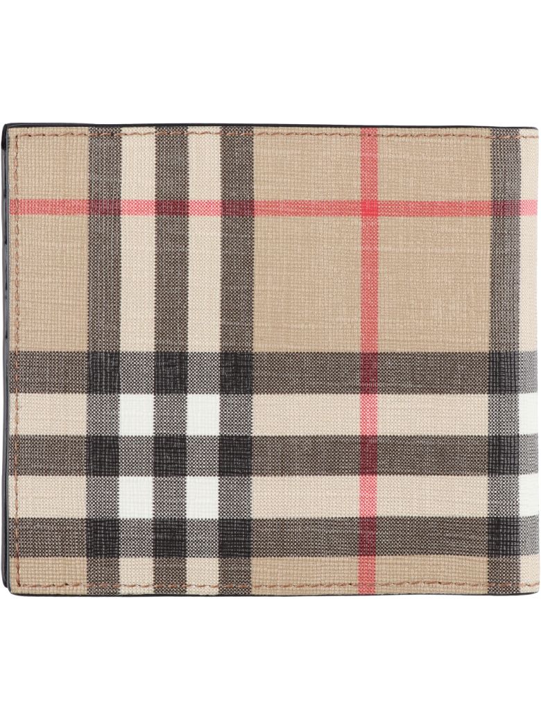 BURBERRY LEATHER FLAP-OVER WALLET,11026662