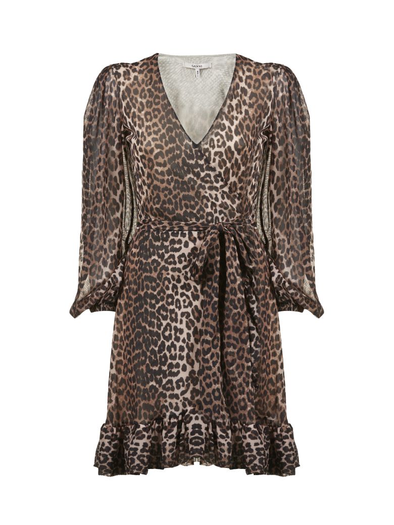 Ganni Ganni Leopard Print Dress - Maculato - 10774463 | italist