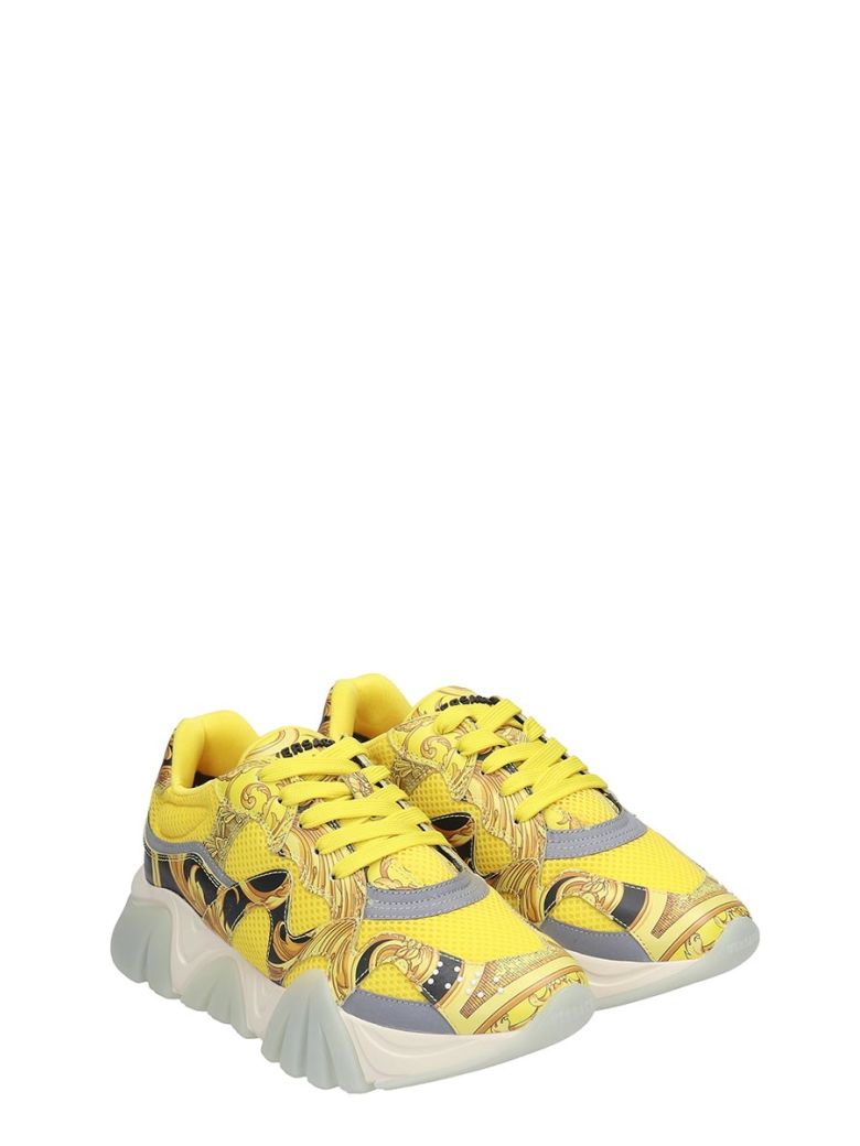 VERSACE SNEAKERS IN YELLOW TECH/SYNTHETIC,11142359