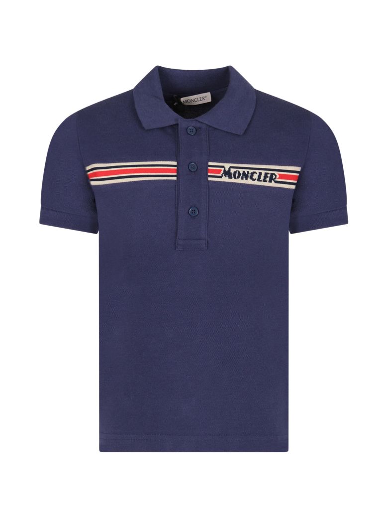 moncler blue polo shirt