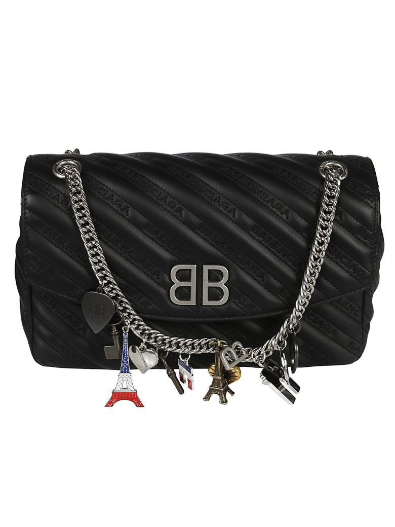 Balenciaga Balenciaga BB Round M Shoulder Bag - Black - 10673886 | italist