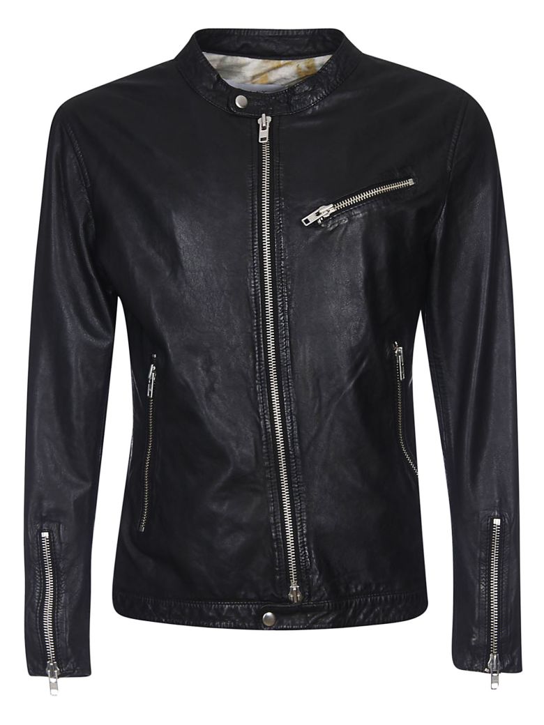 Bully Bully Zipped Leather Jacket - Black - 10858414 | italist