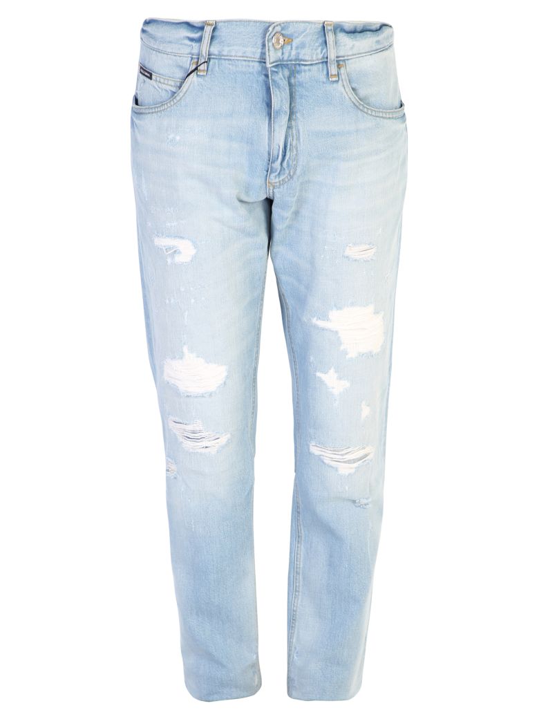 Dolce & Gabbana Dolce & Gabbana Ripped Jeans - Blue - 10800292 | italist