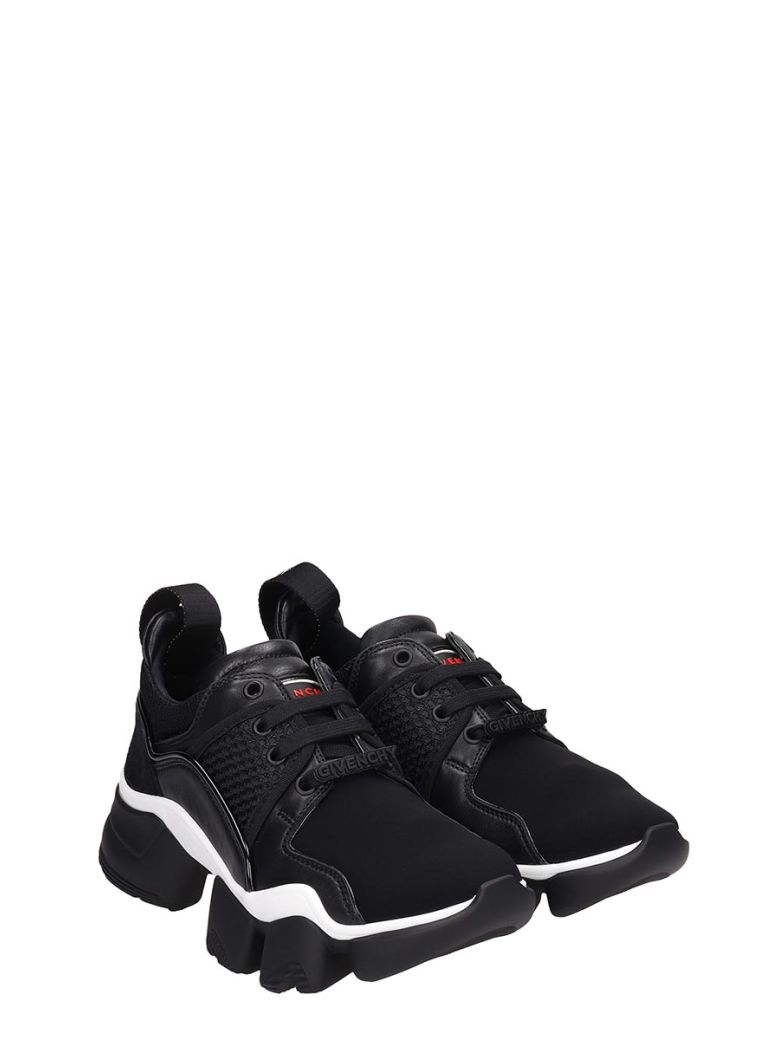 GIVENCHY BLACK NEOPRENE JAW LOW SNEAKERS,11007551