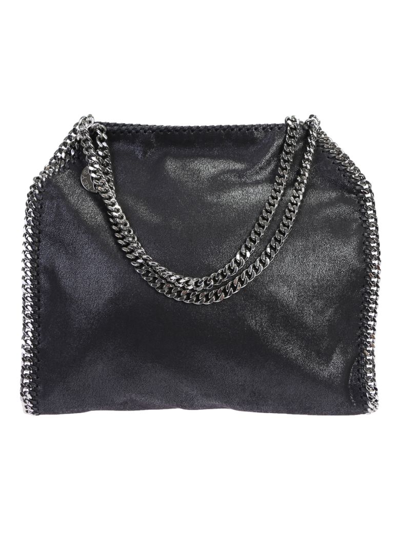 Stella McCartney Stella McCartney Black Falabella Double Chain Bag ...