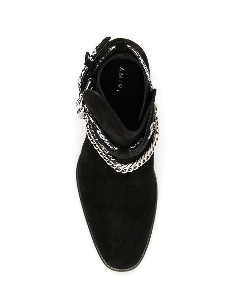 AMIRI BANDANA BUCKLE BOOTS,11154744