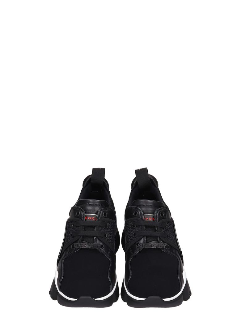 GIVENCHY BLACK NEOPRENE JAW LOW SNEAKERS,11007551