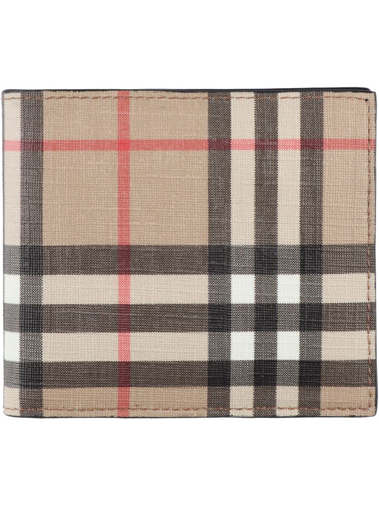 BURBERRY LEATHER FLAP-OVER WALLET,11026664