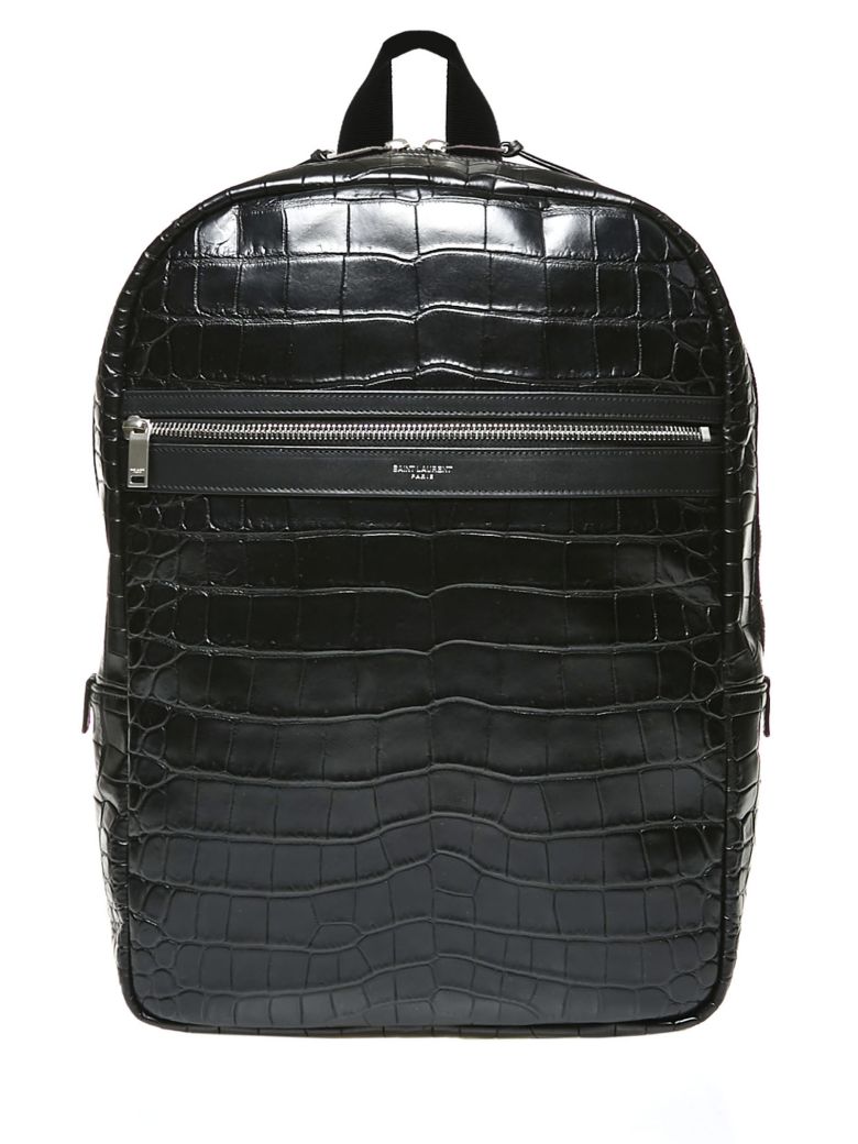 saint laurent black city laptop backpack