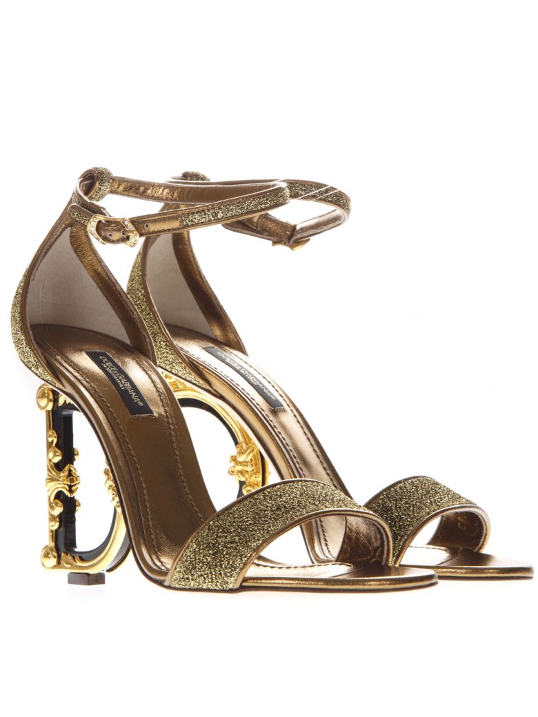 Dolce & Gabbana Dolce & Gabbana Baroque Gold Leather & Lurex Iconic ...