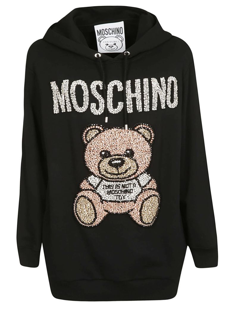 Moschino Moschino Teddy Bear Embellished Hoodie - Black - 10755569 ...