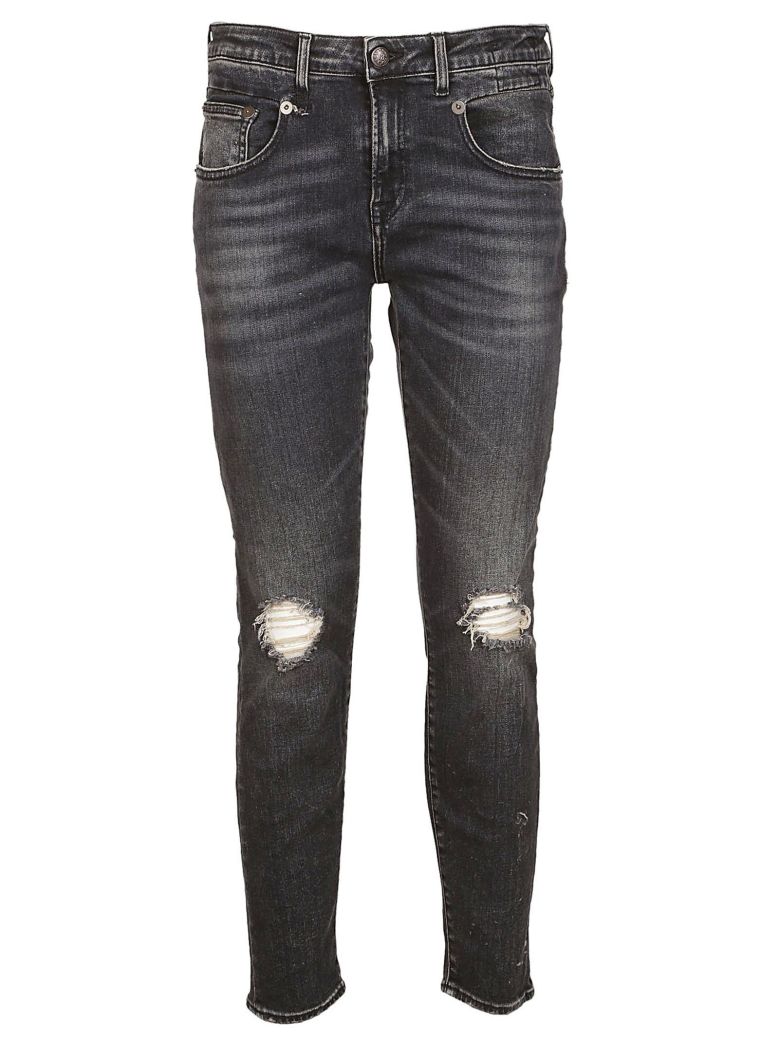 R13 R13 Ripped Jeans - Dark grey - 10644497 | italist