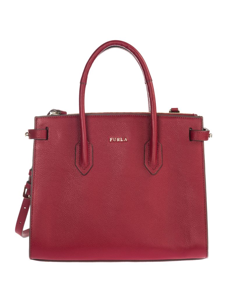 Furla Furla Leather Handbag Shopping Bag Purse Pin - Red - 10832792 ...