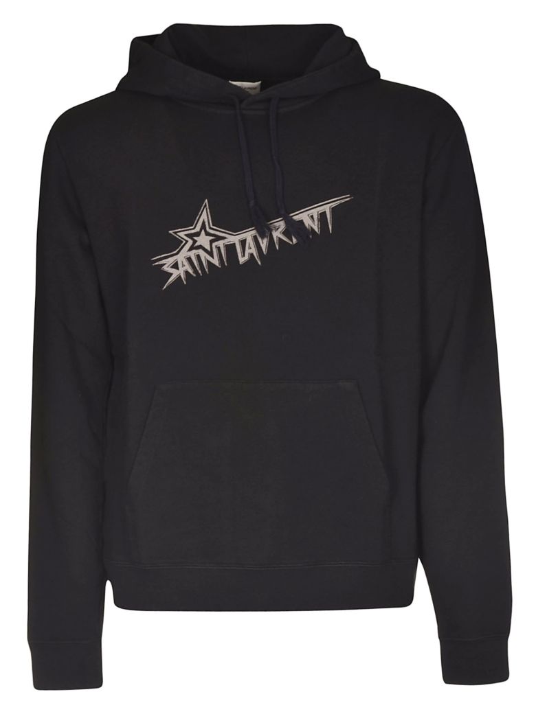 SAINT LAURENT PRINTED LOGO HOODIE,11002987