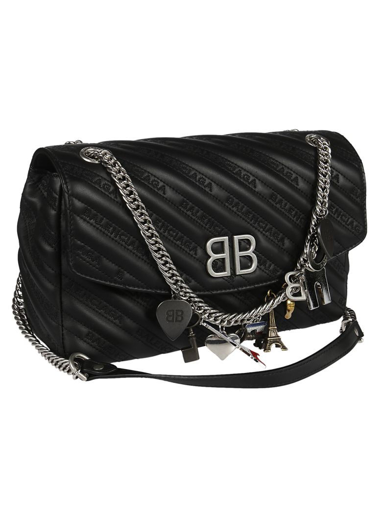 Balenciaga Balenciaga BB Round M Shoulder Bag - Black - 10673886 | italist