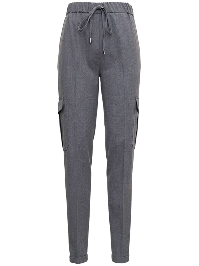 Antonelli Gray Pants In Wool Blend - Grey