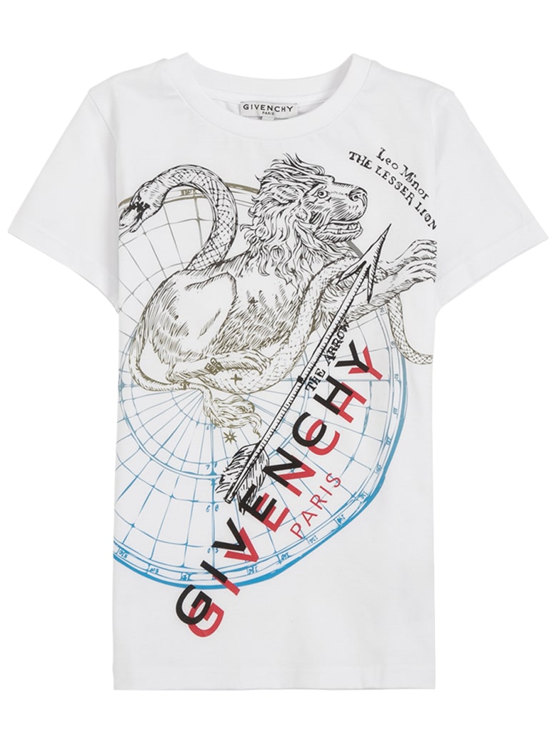 Givenchy White Cotton T-shirt With Logo Print - White