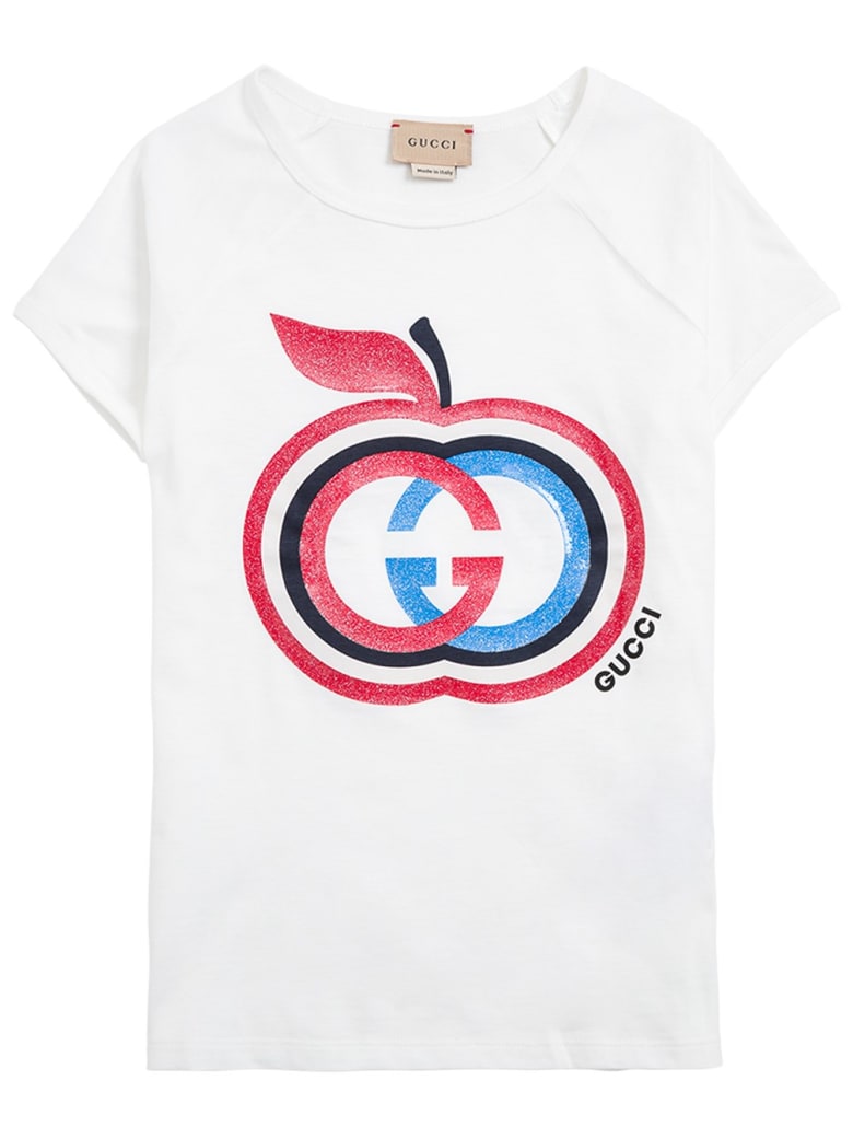 Gucci Cotton T-shirt With Gg Print - White