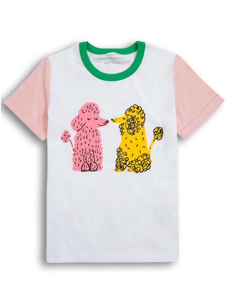 Stella McCartney Kids Poodle Printed Cotton T-shirt - White