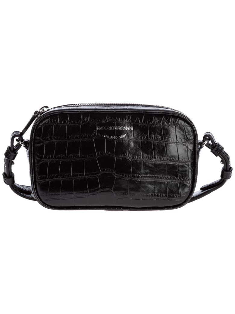 Emporio Armani Eagle Crossbody Bags - Nero