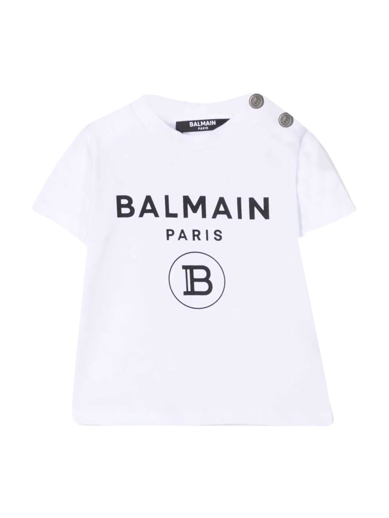 Balmain T-shirt With Print - Bianco