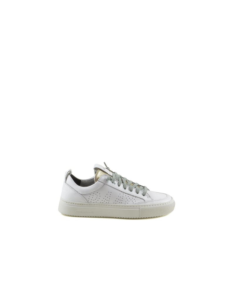 P448 White/platinum Leather Women's Sneakers - White